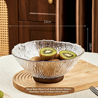 Plateau à fruits en verre multifonctionnel avec plateau de drainage pour la cuisine, le salon, le bureau à domicile, présentoir à bonbons, plat de service