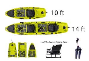 Kayak de pêche double aileron 14 pieds 2025 avec deux sièges et deux pédales – Kayak modulaire pour la mer - Product Image 4