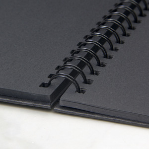 8K Phác Thảo Cổ Đơn Giản Sinh Viên Vẽ Cuốn Sách Dày Thẻ Đen A5 Lật-up Xoắn Ốc Máy Tính Xách Tay A5/A4 Phác Thảo Giấy Xoắn Ốc Quà Tặng - Product Image 3