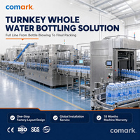 Machine de remplissage et d'étiquetage de bouteilles d'eau 12000 bph pour grandes usines de production d'eau, machine à manchons rétractables pour bouteilles
