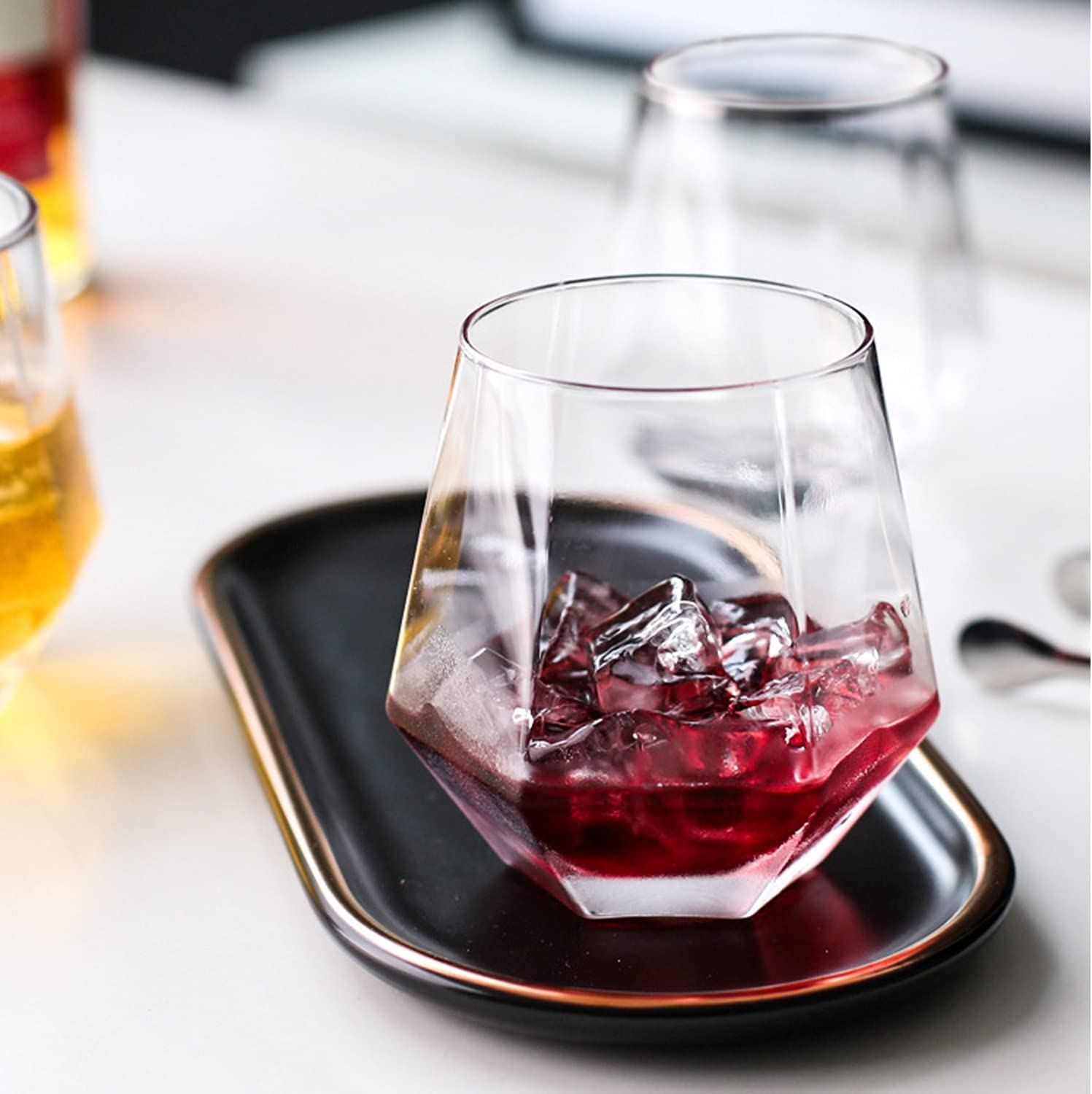 Wine Glass,Old Fashioned Cocktail Glass 10oz,Drinking Glass Cups Beer Glass Whisky Glass Vodka Cups Juice Cups