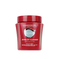 Panier de nettoyage pour bijoux en daim avec solution de lavage et détergent liquide pour l'argent sterling oxydé, pour la décontamination