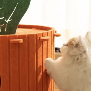 أزياء بالجملة الشركة المصنعة الحيوانات الأليفة تصميم الجزرة مخصص هريرة منزل القط الكهف القماش طوي السرير للقطط في الأماكن المغلقة - Product Image 5