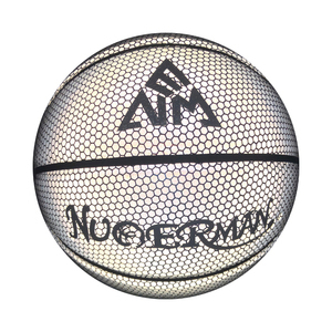 Pu arc-en-ciel extérieur holographique lueur <span class=keywords><strong>basket</strong></span>-ball éclairer la caméra dans le noir Logo personnalisé <span class=keywords><strong>basket</strong></span>-ball réfléchissant - Product Image 1