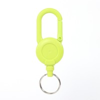 Porte-clés rétractable robuste en plastique durable avec mousqueton pour camping, escalade et randonnée en extérieur