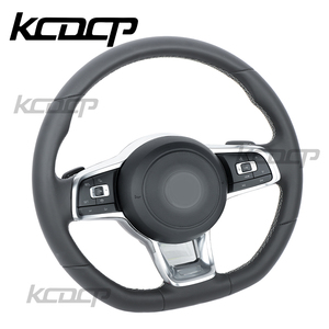 Volant en cuir intégral compatible avec Volkswagen Golf7.5 GTI MK7 GTS <span class=keywords><strong>GTD</strong></span> GTE R-Line Golf7 MK6 GLI CC Polo Passat Jetta SCIROCCO - Product Image 5