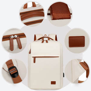 Custom Large Travel <b>Laptop</b> <b>Backpack</b> Waterproof Anti-theft Usb Charging Port Geometric Pattern Pu Polyester Lining <b>Backpack</b> - Product Image 5