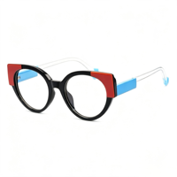 Lunettes Rétro Rondes Anti-Lumière Bleue SM24018 - Monture PC Légère avec Verres en Résine Transparente pour Hommes et Femmes (6 Couleurs)