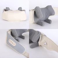 Elektrischer Intelligenter Shiatsu-Knetmassagegerät für Nacken und Rücken 3D 6D Vibration Heizung USB-Aufladbar Körperentspanner