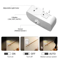 Veilleuse LED portable avec détecteur de mouvement, lampe de chevet, prise EU/US, mini veilleuse automatique pour chambre à coucher, chauffe-lit pour petite chambre