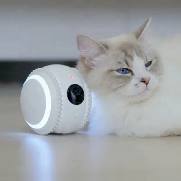 지능형 AI 로봇 대화 형 롤링 볼 FHD 카메라 고양이를위한 애완 동물 장난감 스마트 및 운동 대화 형 애완 동물 동반자 로봇