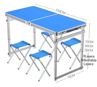 Ensemble Table et chaises pliantes simples, Portable, en alliage d'aluminium, pour balles de pique-nique d'extérieur, livraison gratuite