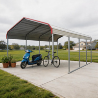 Cochera de Acero Galvanizado Resistente de 12x20 pies, Techo Metálico para Autos, Gran Cobertizo Impermeable para Estacionamiento en Hogares, Jardines y Uso Residencial