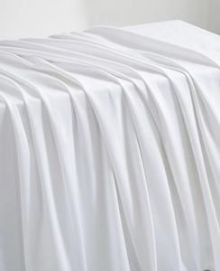 Tùy chỉnh bán buôn các nhà sản xuất khách sạn tấm ga trải giường phẳng 100% bông 250tc rắn mô hình tấm ga trải giường cho khách sạn - Product Image 1