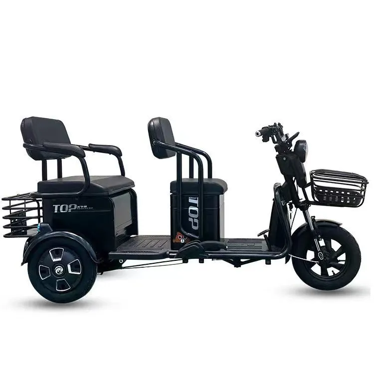 Di alta qualità 48v 60v 600w Display digitale Scooter per passeggeri 3 ruote bicicletta elettrica per adulti triciclo da carico triciclo elettrico