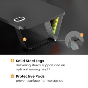 STB32-01 chơi game màn hình Riser với Infinity gương chiếu sáng LED RGB Màn hình máy tính đứng - Product Image 5