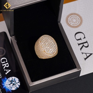 Bague Éternité Homme en Moissanite Certifiée GRA Plaqué Rhodium, Style Hip Hop, en Argent Sterling 925 de Haute Qualité avec Sertissage à Griffes Éclair - Product Image 4