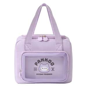 กระเป๋าใส่อาหารกลางวัน Pankoo ความจุขนาดใหญ่ กระเป๋าเบนโตะแบบมีฉนวนสำหรับนักเรียนเดินทางท่องเที่ยวกลางแจ้งพร้อมดีไซน์การ์ตูน - Product Image 4
