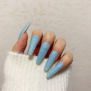 <span class=keywords><strong>Uñas</strong></span> artificiales de Ballet cegbling, <span class=keywords><strong>Color</strong></span> puro, largas, postizas, para Nail Art, venta al por mayor, 24 Uds. - Product Image 3