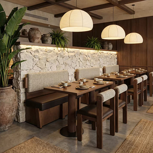 Conjunto <span class=keywords><strong>de</strong></span> Muebles <span class=keywords><strong>de</strong></span> Bar para Restaurante Temático Moderno, Sofá <span class=keywords><strong>de</strong></span> Pared, Mesa <span class=keywords><strong>de</strong></span> Comedor, Silla, Uso Comercial, Cuero PU, para Sótano <span class=keywords><strong>de</strong></span> Hotel - Product Image 5