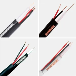 OEM Cctv Utp Outdoor Cat5e Cable 305m Aluminum Copper Rg59 Coaxial Cable With 4 Core Power Cable