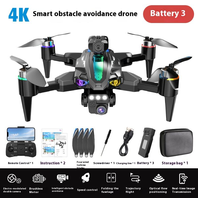 Black 4K dual camera (including three batteries)