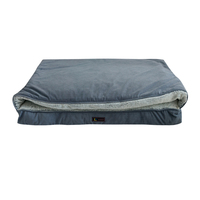 LS peppy buddies neues Design Cord Hunde bett Luxus Plüsch bett mit Reiß verschluss und mit Decken haube oben für den Winter