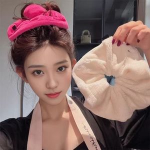 Autumn and Winter <b>Extra</b>-<b>Large</b> Sexy Women's Hair Scrunchies Dry Hair <b>Towel</b> Headwear Absorbent Microfiber Plush Quick-drying - Product Image 1