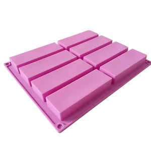 Molde rectangular de silicona de 8 cavidades para hacer jabón, pastel, dulces, brownie, manualidades DIY - Product Image 5