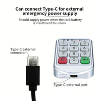 Serrures électroniques numériques intelligentes pour casiers, armoires, tiroirs, meubles de bureau et portes, avec clavier à code et fonction de sécurité par mot de passe et batterie intégrée