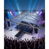 Tentcho Plateformes de Scène en Aluminium, Scène Mobile pour Événements Extérieurs, Concerts, Mariages, Scène Portable avec Treillis Musical, Charge 200kg, Fixation par Vis