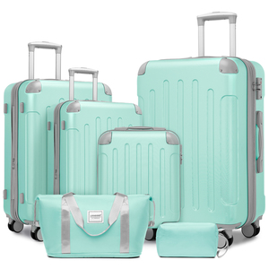 Set di Valigie 6 Pezzi con Borsa da Viaggio, Prodotto di Alta Qualità Made in America, Ideale per Studenti e Viaggi Personali - Product Image 1