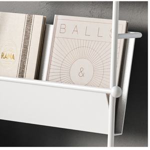 كينو بسيط صحيفة الرف الكلمة مجلة القرون الوسطى متعددة الطبقات عرض تخزين الرف كريم الرياح ضد الجدار - Product Image 4