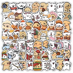 Autocollants décoratifs pour boîte à crayons, ordinateur portable, tasse, style adorable, vente chaude, 120 nouveaux autocollants mignons de chiots de dessin animé, favoris des enfants - Product Image 1