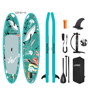 กระดานโต้คลื่นแบบพองลม Drop Stitch Surfing ขนาด 11.6 ฟุต 350 ซม. พร้อมไม้พายคุณภาพสูง สำหรับตกปลา - Product Image 6