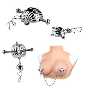 QKKQ Metal Nipple <b>Clamp</b> Breast <b>Clip</b> Female Nipples Stimulator Halloween Toy Gifts for Couple BDSM Sex Toys Flirting Adult Game - Product Image 3