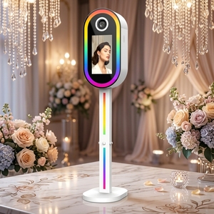 2026 Selfie 15.6 Pollici Touch Photobooth DSLR Photo Booth Magic Mirror con Schermo LCD, Struttura Ovale in Metallo, Stampa Self-Service - Product Image 2