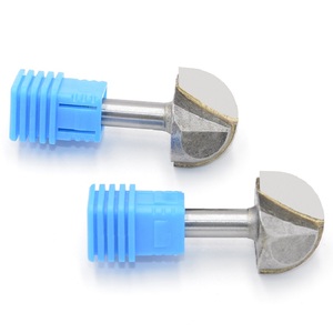 Brocas de enrutador de madera inferior de radio medio redondo, cortador de fresado de extremo de caja de arco <span class=keywords><strong>Circular</strong></span>, herramienta de grabado CNC de punta de bola de 1/2 1/4 pulgadas - Product Image 1