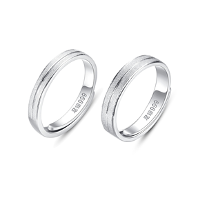 Bague de <span class=keywords><strong>couple</strong></span> ALICE en <span class=keywords><strong>argent</strong></span> sterling plaqué or massif, simple et élégante, avec finition satinée, bijoux de luxe pour homme - Product Image 6
