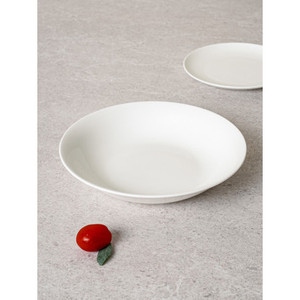 Design personalizzabile 23 cm profondo bianco osso China piatto di terracotta zuppa e piatto per la cena per uso commerciale per alberghi - Product Image 1