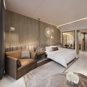 FF & E проект, оптовая продажа, индивидуальный высококачественный Пятизвездочный гостиничный костюм, набор мебели для спальни, Современная полная гостиничная мебель