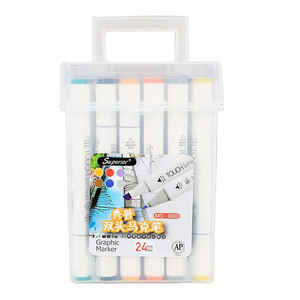 OEM Superior Factory Preis 24 Pcs Set Trockenes weißes Brett Alkohol Farbe Kunst Marker MS-888-24 für Büro Schul bedarf - Product Image 1