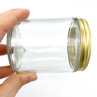 Vente en gros Tasse à crème de couleur profonde ambrée Bocaux en verre avec couvercle en métal Différentes couleurs au choix Conception personnalisée