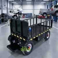 Carro Eléctrico de Plataforma Plana con Certificación CE para Manejo de Materiales en Granjas, con Batería y Barandilla de Seguridad Desmontable