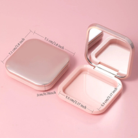 Boîte à poudre magnétique vide personnalisée avec logo, finition brillante, couleur magique, miroir intégré, emballage carré pour blush – Vente en gros