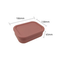 Kit de boîte à lunch en silicone tout-en-un avec sac de rangement et ustensiles, portable pour les voyages d'affaires