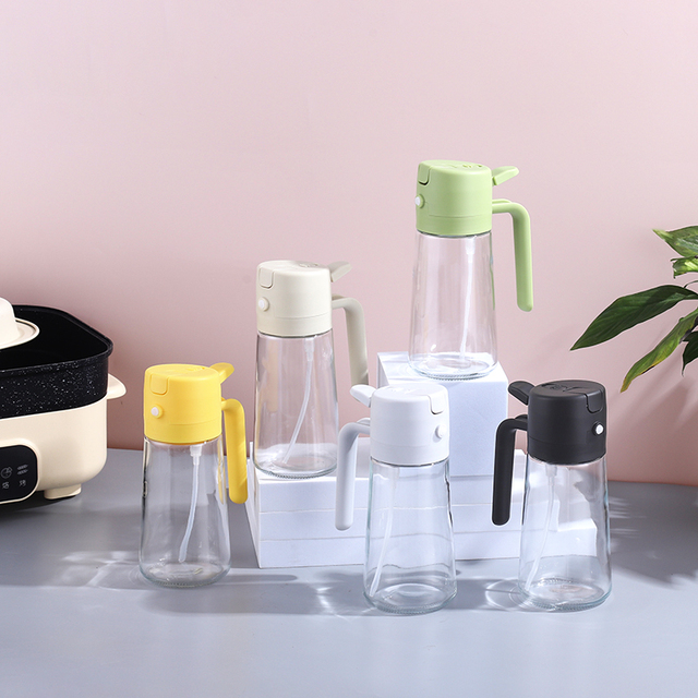 New Design 2 in 1 Plastic Oil Spray Bottle Olive Oil Sprayer for Kitchen Cooking