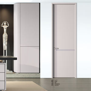 Fábrica superior en China Puertas interiores de lujo internas de madera de fuego de diseño moderno de alta calidad para apartamentos de hoteles de Villa - Product Image 1