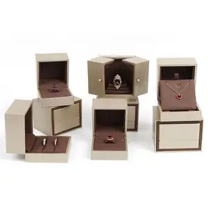 Atacado estética caixa de jóias-Brincos de luxo em anel, joias caixa de anel produtos novos, logotipo personalizado, caixa de joias, anel, caixa de embalagem de joias