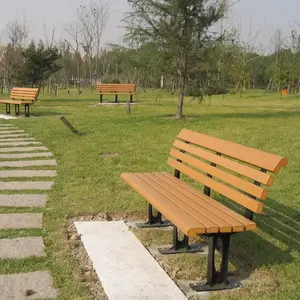 Prix bon marché nouveau jardin extérieur moderne en bois plastique utilisé bancs de parc banc d'angle